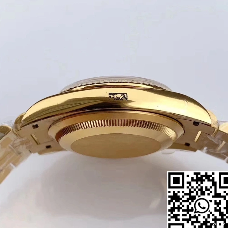 EW M128238 White Scale Rolex Factory Dial Day-Date Diamond Time 0417